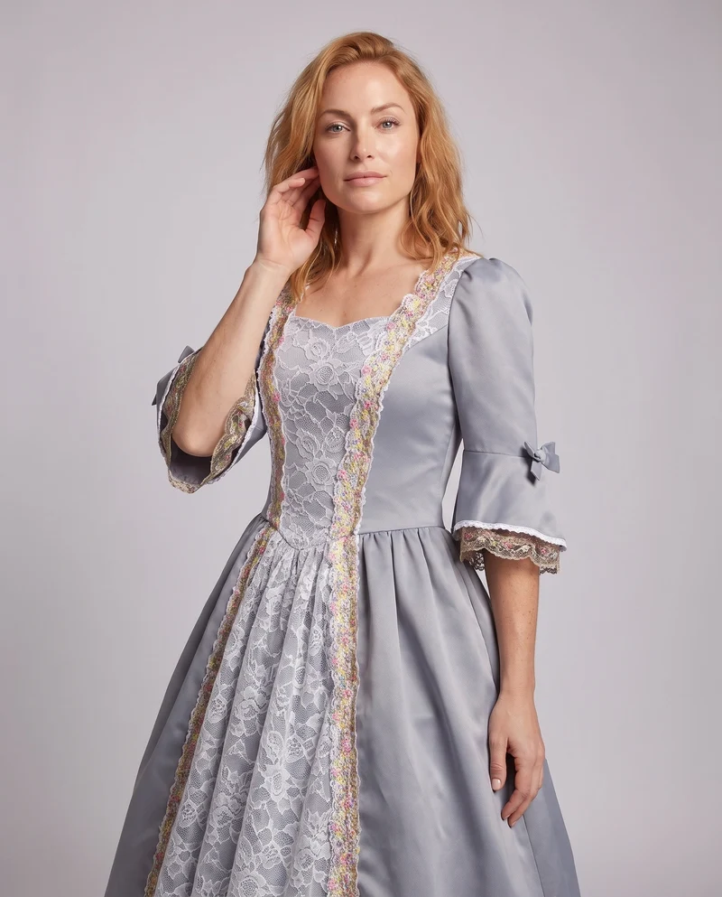 Damen edles historisches Ballkleid Nord Taschen