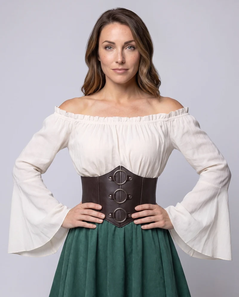 Damen Elegantes Kleid mit asymmetrischem Schnitt und voluminöser Rock Nord Taschen
