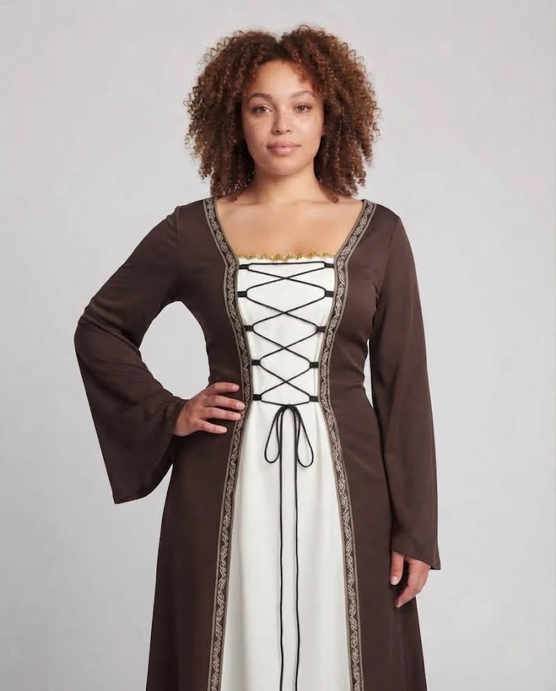Damen elegante mittelalterliche Kleidung mit schimmernden Akzenten Nord Taschen