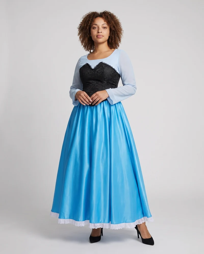 Damen Elegantes Prinzessinnenkostüm mit schimmerndem Rock und romantischen Ärmeln Nord Taschen