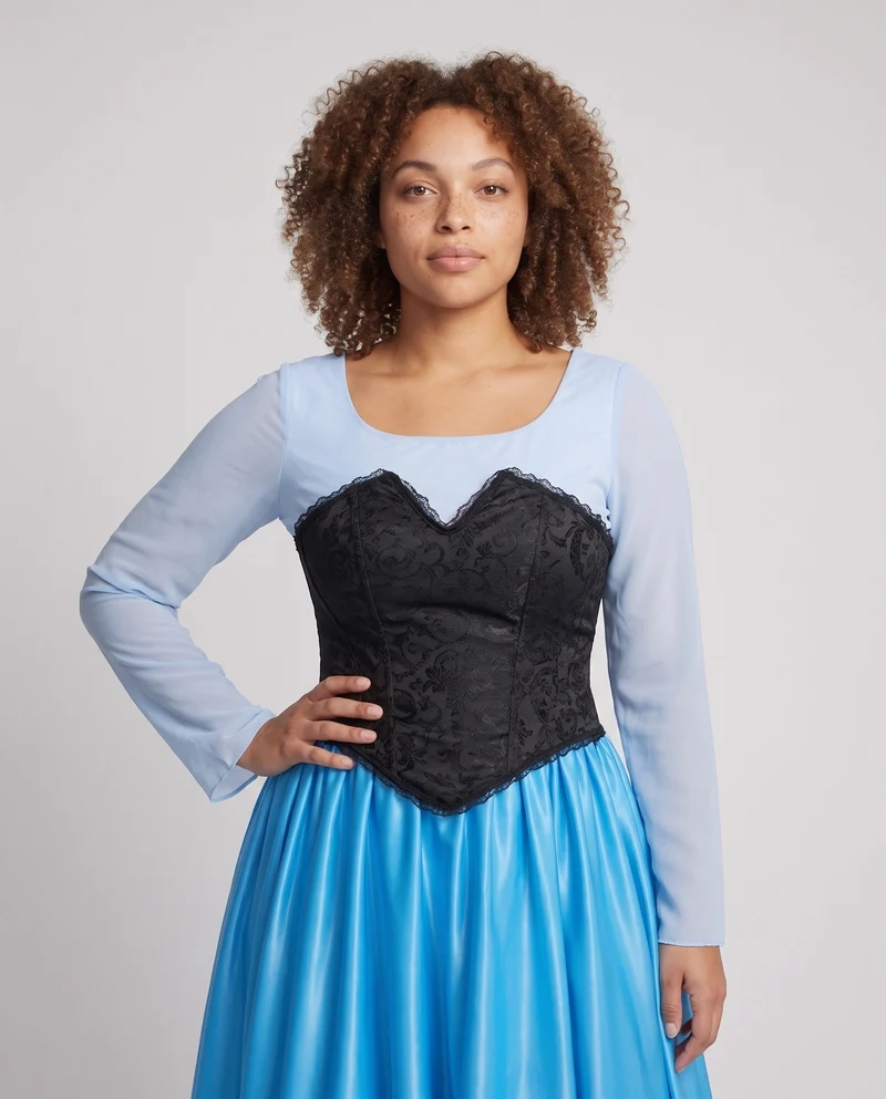 Damen Elegantes Prinzessinnenkostüm mit schimmerndem Rock und romantischen Ärmeln Nord Taschen