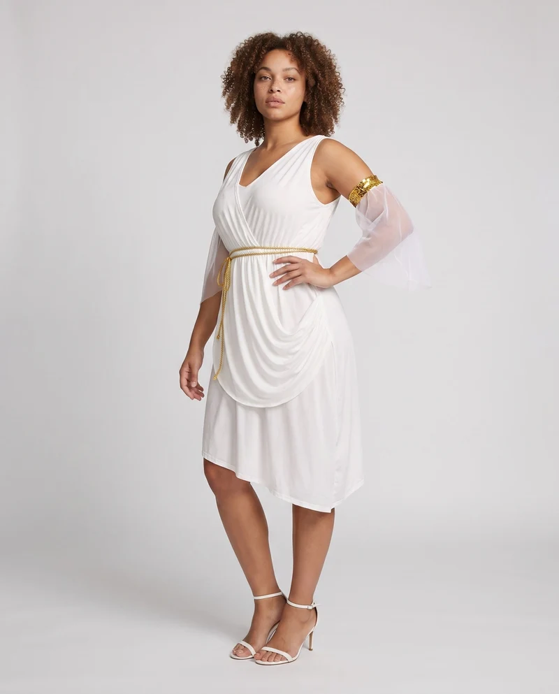 Damen elegantes und fließendes Abendkleid mit transparenten Ärmeln Nord Taschen