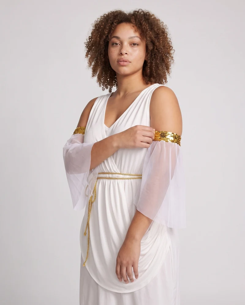 Damen elegantes und fließendes Abendkleid mit transparenten Ärmeln Nord Taschen