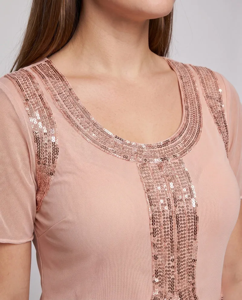 Damen festliches Fransenkleid Nord Taschen