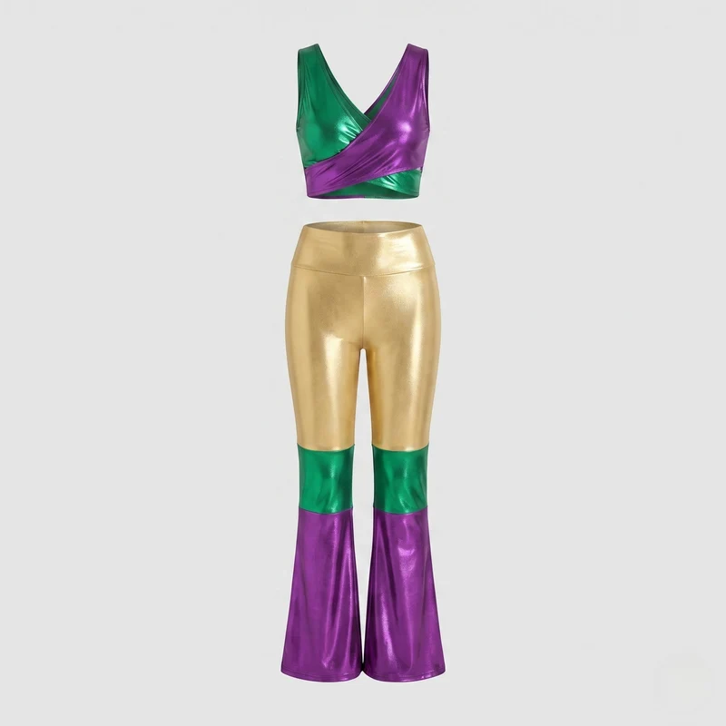 Frauen funkeln Kostüm mit buntem Metallic-Look Nord Taschen