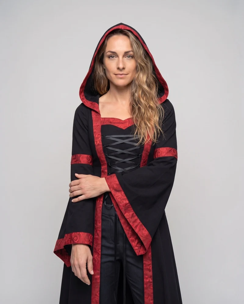 Historisches Kostümkleid für Damen mit elegantem Schnürdesign und voluminösen Ärmeln Nord Taschen