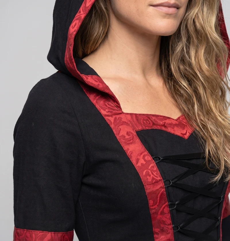 Historisches Kostümkleid für Damen mit elegantem Schnürdesign und voluminösen Ärmeln Nord Taschen