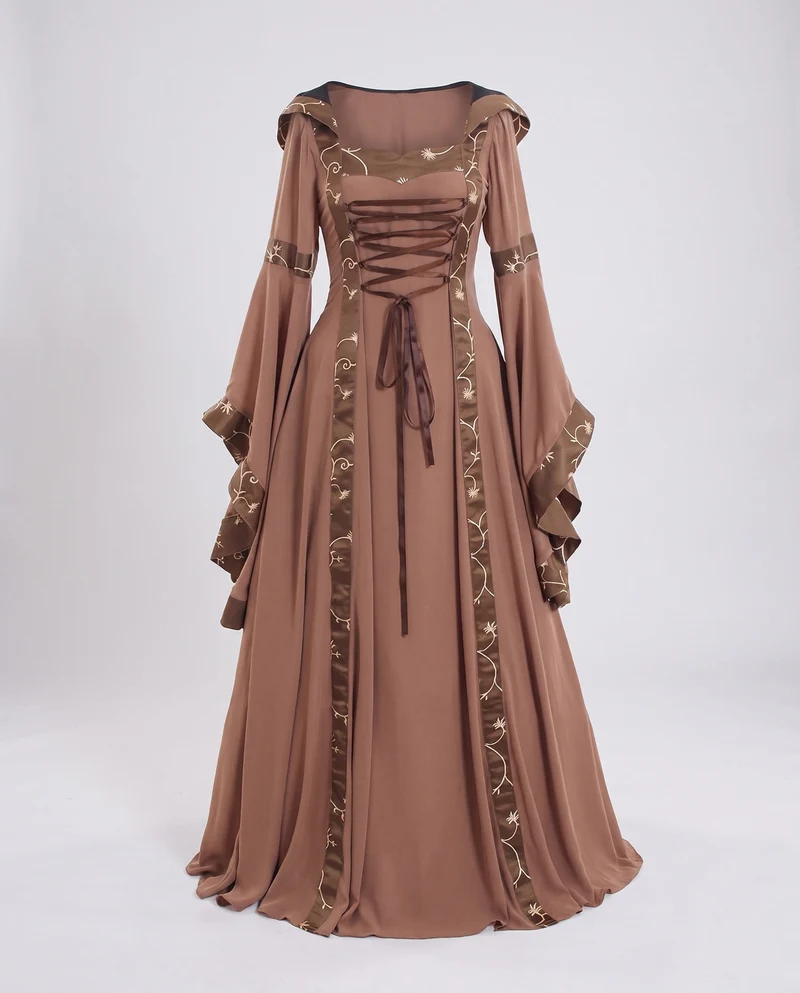 Historisches Kostümkleid für Damen mit elegantem Schnürdesign und voluminösen Ärmeln Nord Taschen