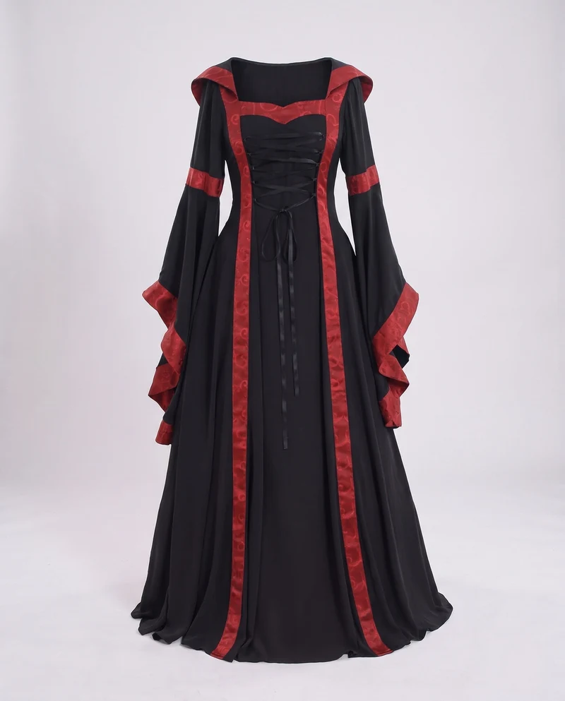 Historisches Kostümkleid für Damen mit elegantem Schnürdesign und voluminösen Ärmeln Nord Taschen