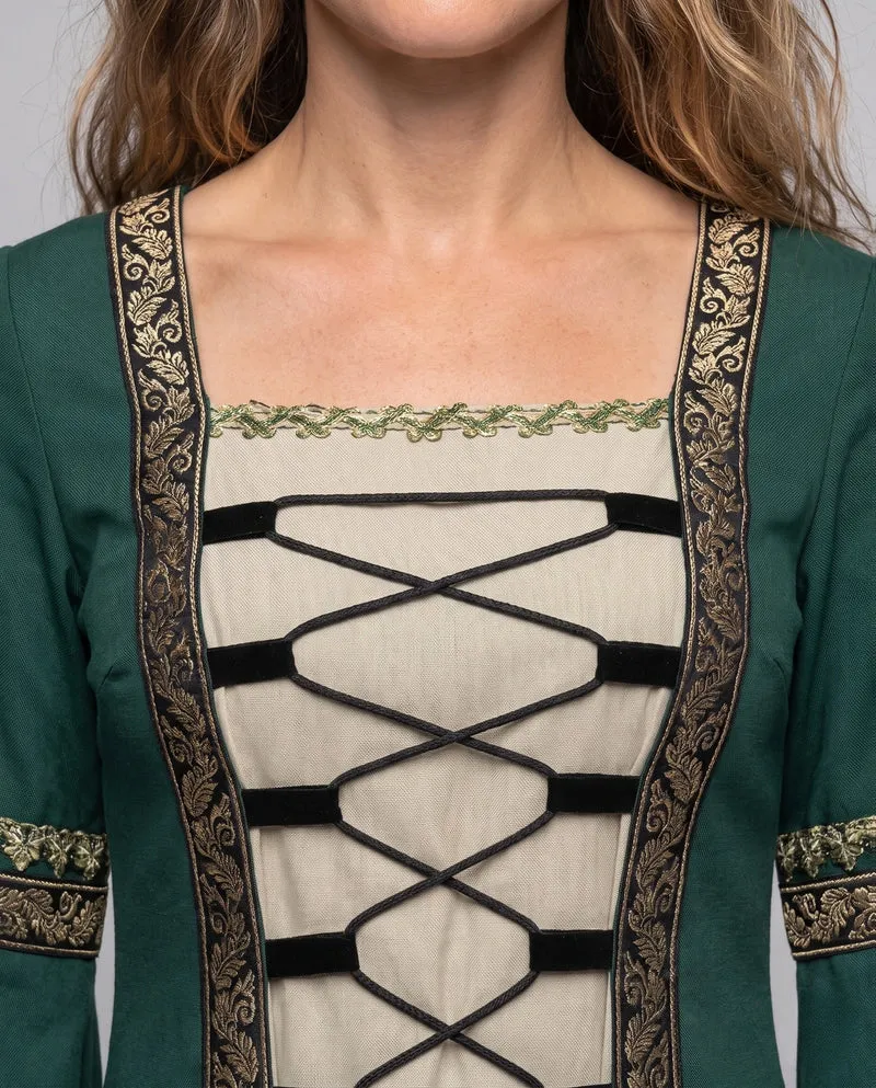 Damen historisches Märchenkleid mit elegantem Schnürdesign Nord Taschen