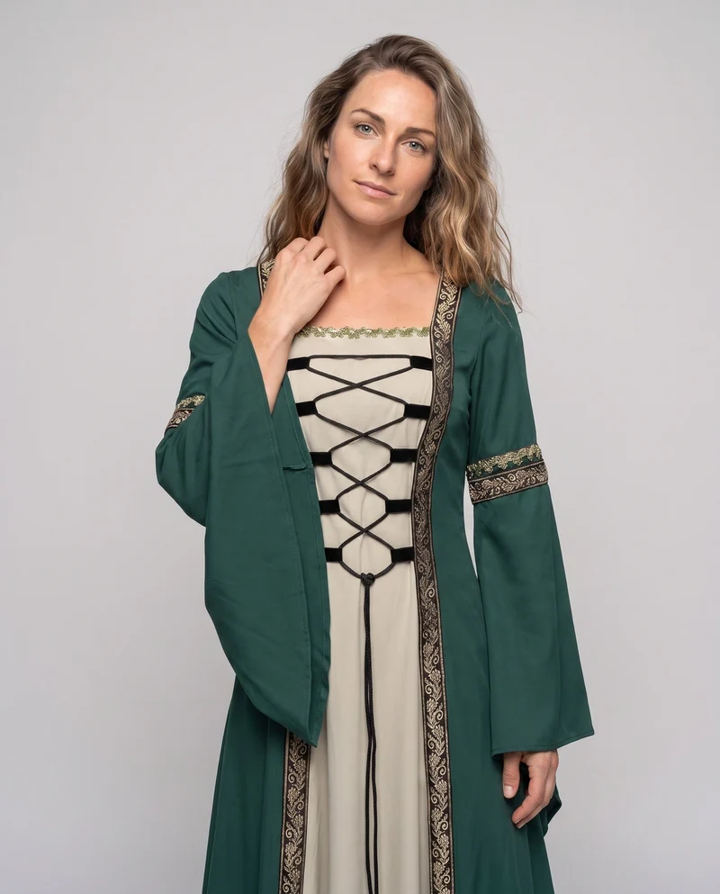 Damen historisches Märchenkleid mit elegantem Schnürdesign Nord Taschen