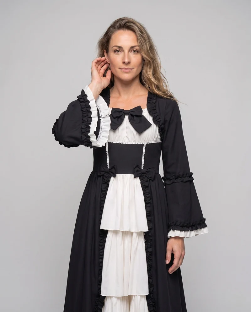 Damen Märchen Ballkleid mit voluminösen Rüschen Nord Taschen