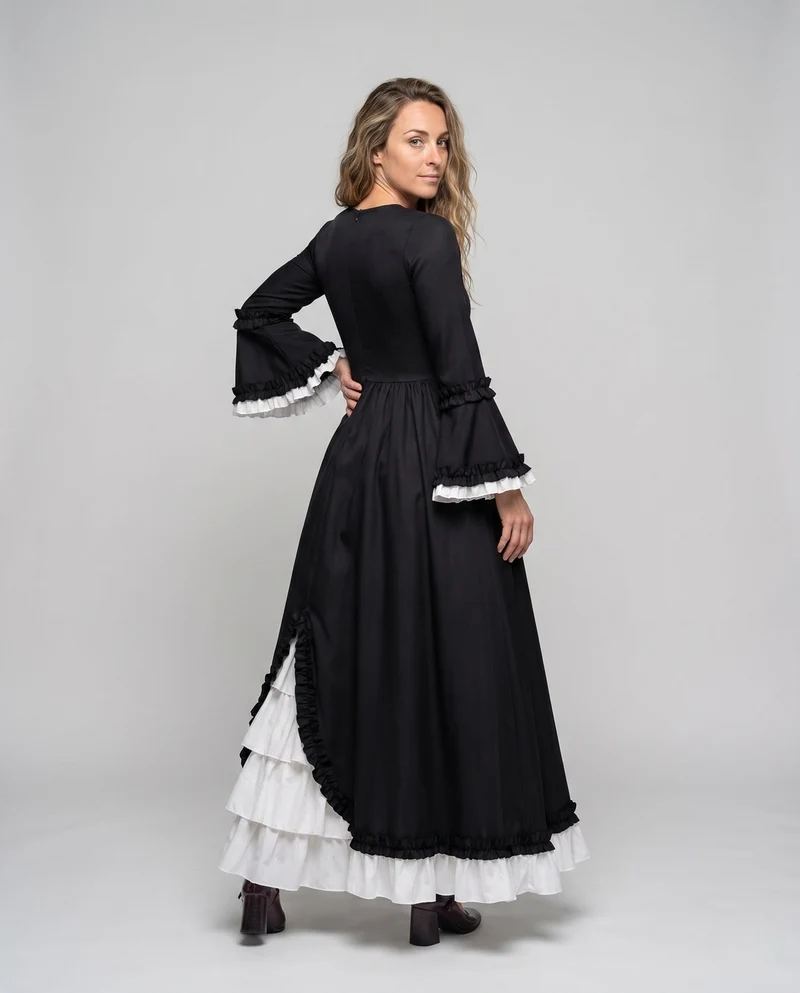 Damen Märchen Ballkleid mit voluminösen Rüschen Nord Taschen