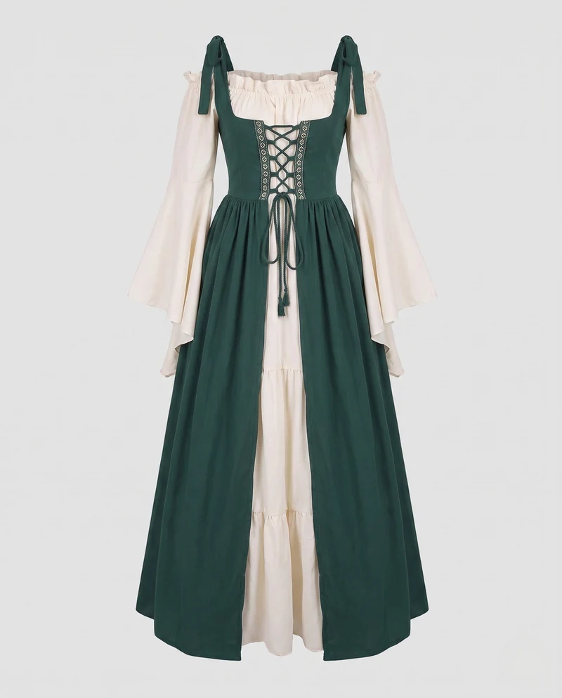 Damen Mittelalterkostüm mit elegantem Schnitt und historischen Akzenten Nord Taschen