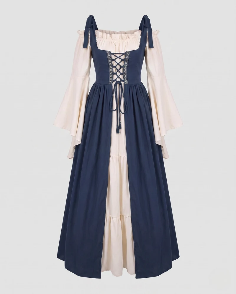 Damen Mittelalterkostüm mit elegantem Schnitt und historischen Akzenten Nord Taschen