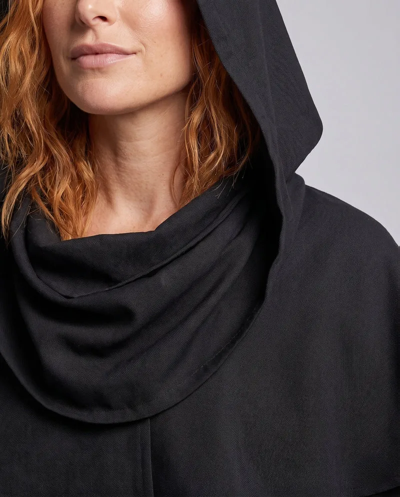 Damen Mystical Monk Kleid mit Kapuze und fließendem Schnitt Nord Taschen