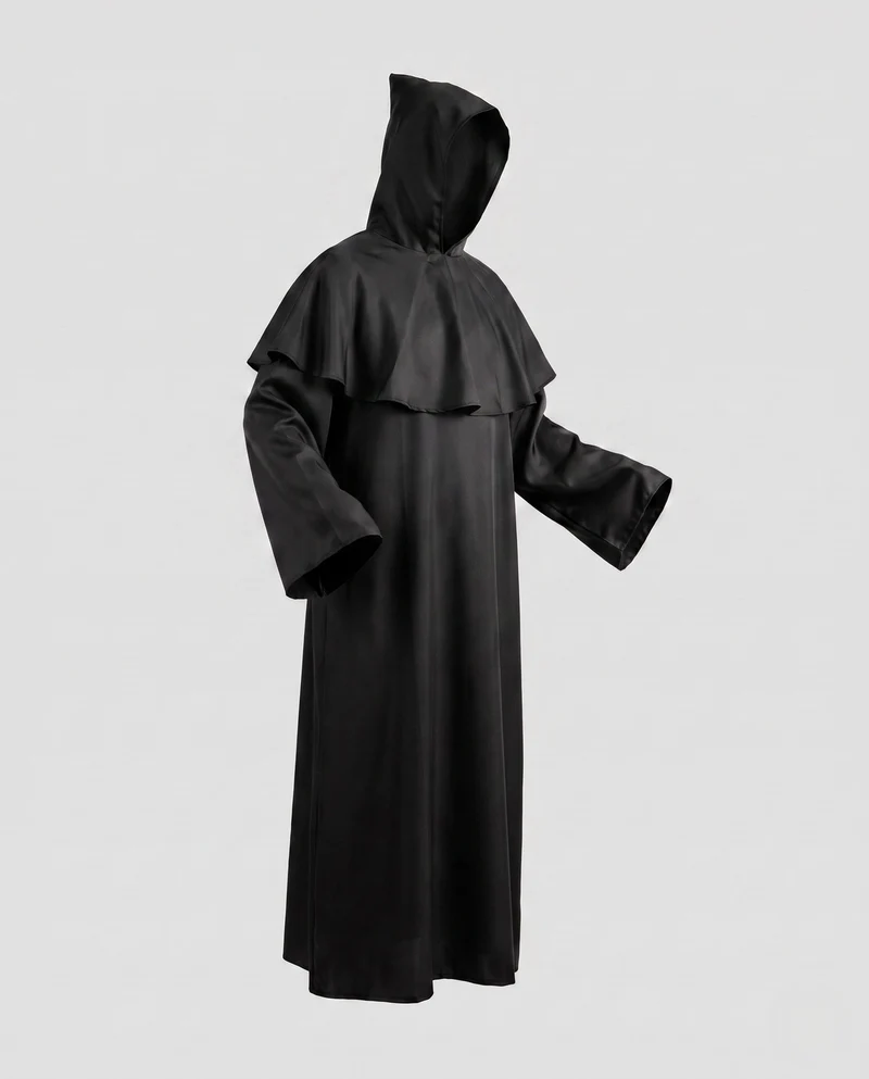 Damen Mystical Monk Kleid mit Kapuze und fließendem Schnitt Nord Taschen