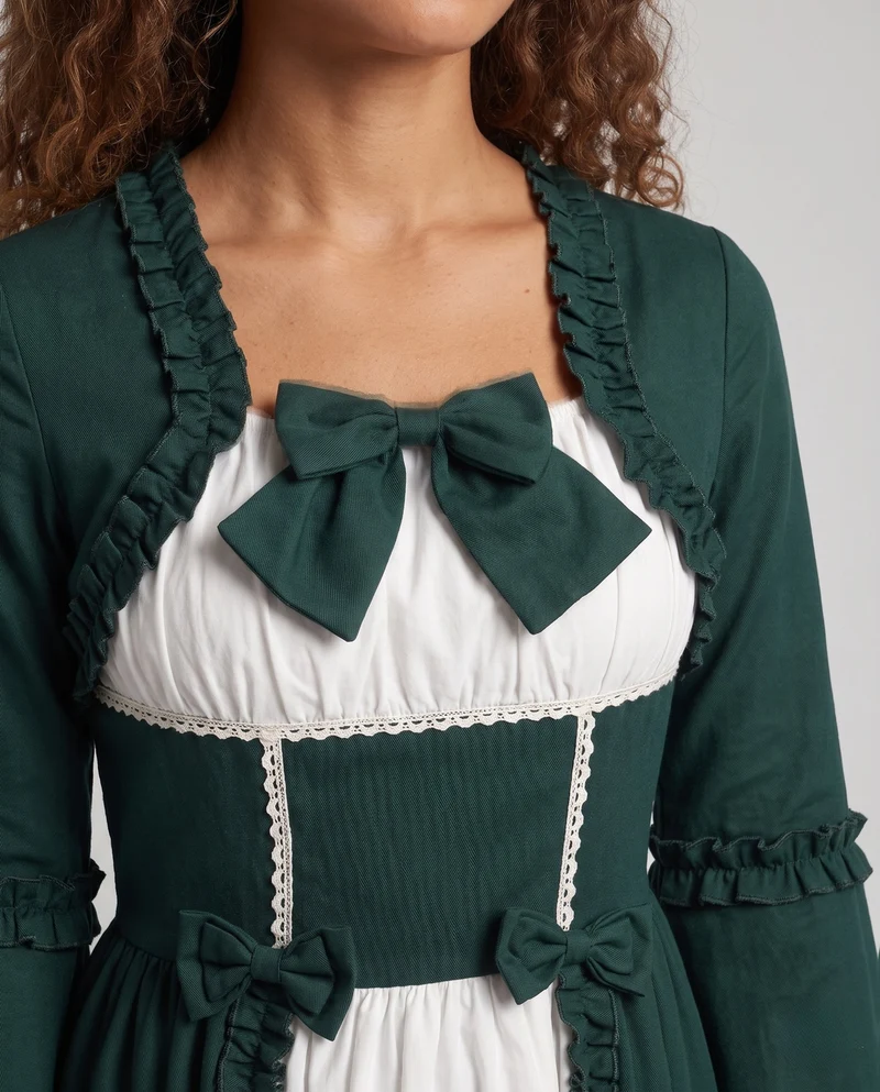Damenkleid mit voluminösem Rock und eleganten Rüschendetails Nord Taschen
