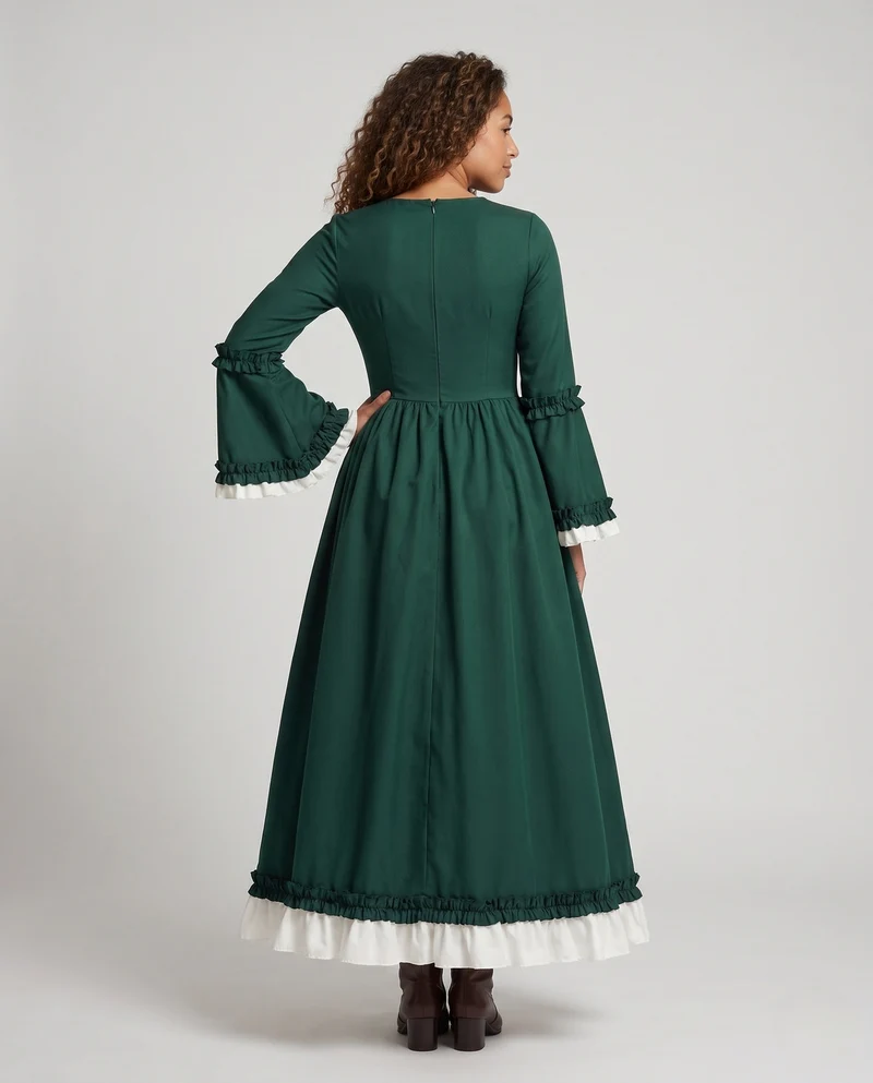 Damenkleid mit voluminösem Rock und eleganten Rüschendetails Nord Taschen