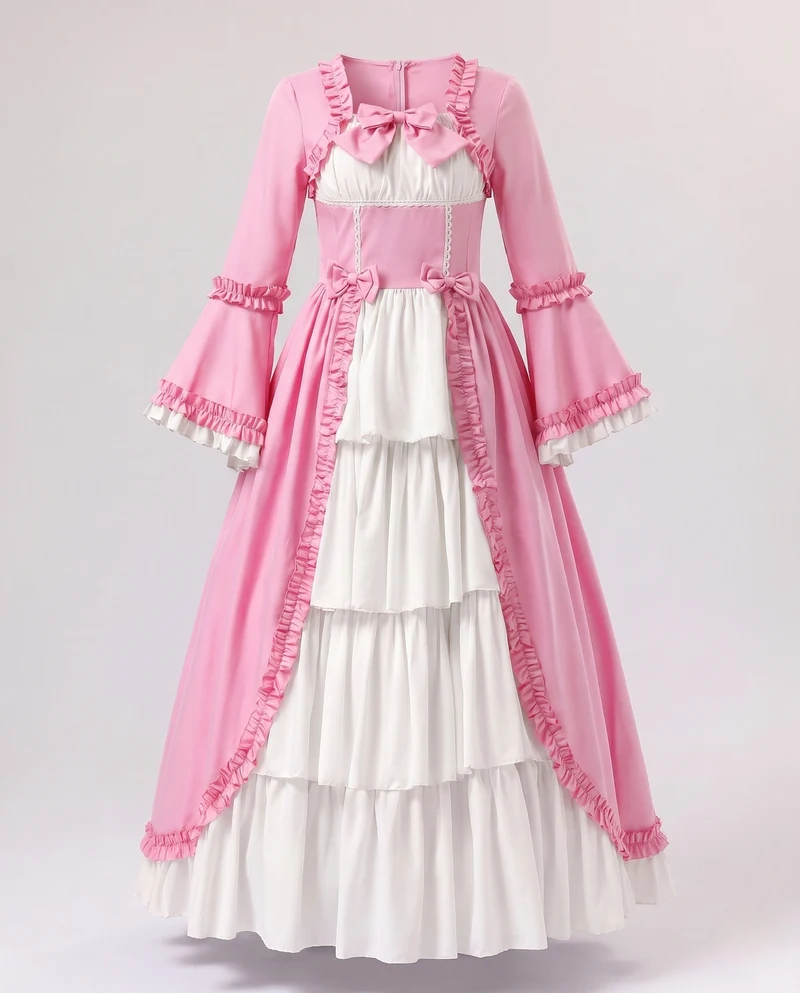 Damenkleid mit voluminösem Rock und eleganten Rüschendetails Nord Taschen
