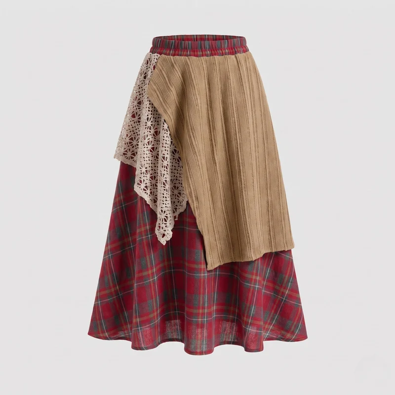 Damen romantisches Maxikleid mit weiten Ärmeln und Taillen-Corsage Nord Taschen