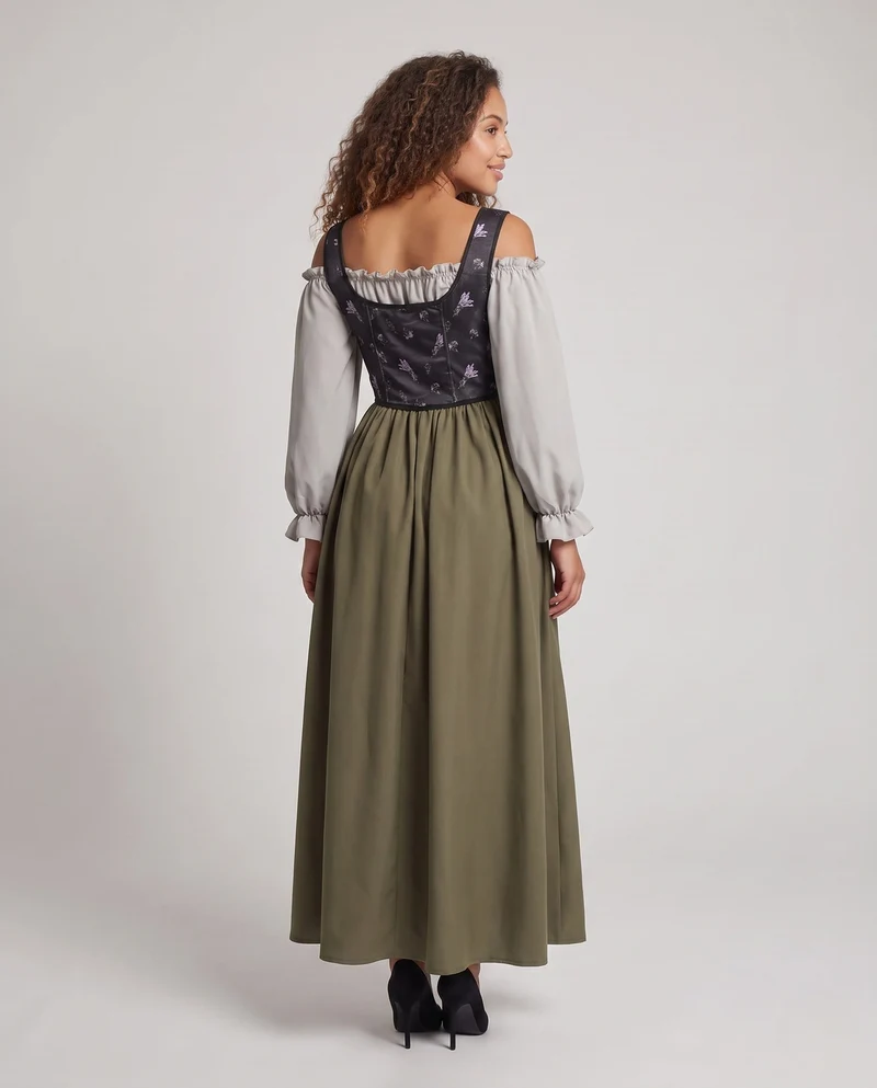 Damen-Traditionskleid mit elegantem Oberteil und fließendem Rock Nord Taschen