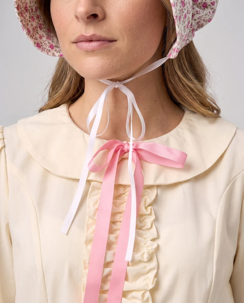 Damen historische Bauernkleid mit Rüschendetail und Baumwollschürze Nord Taschen