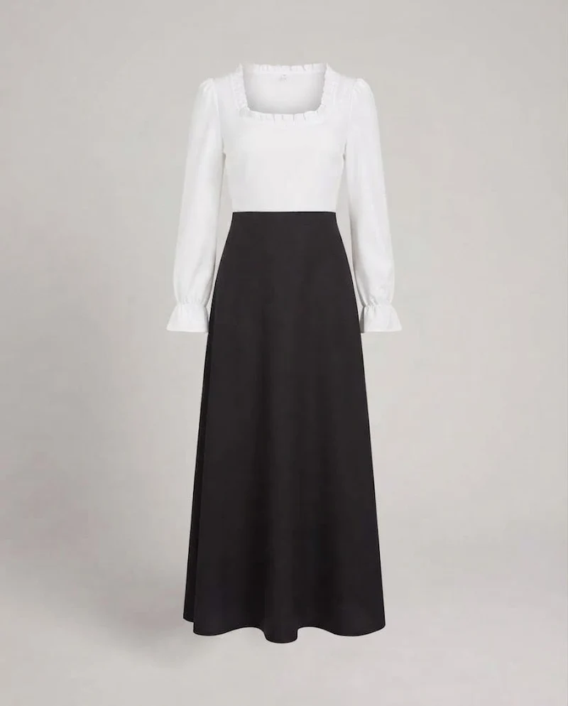 Damenhistorisches Kostümkleid mit modernen Akzenten und Schwungrock Nord Taschen