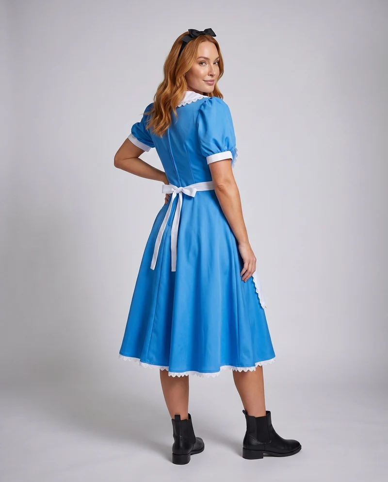 Damenkostüm im Alice im Wunderland-Stil mit Rüschen und Schürze Nord Taschen