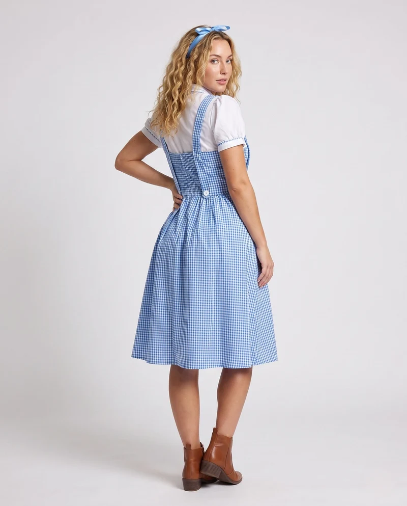 Damenkleid mit traditionellen Akzenten und Rüschendetails Nord Taschen