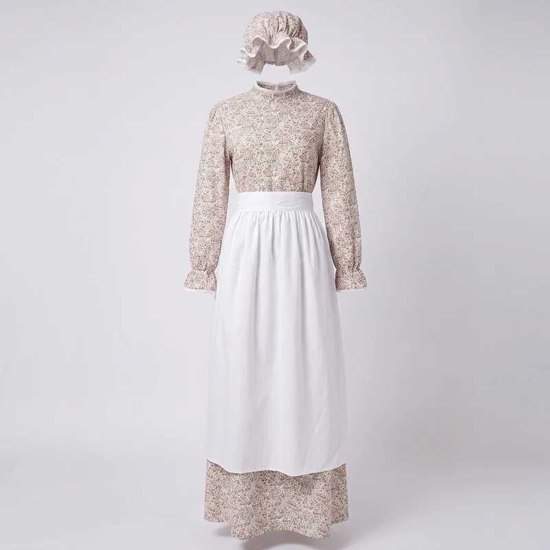 Damen traditionelles Bauernhauskleid mit passendem Kopftuch Nord Taschen