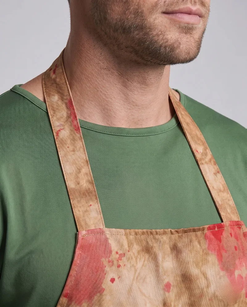 Männer Creepy Metzger Kostüm mit blutigem Schürzen-Design Nord Taschen