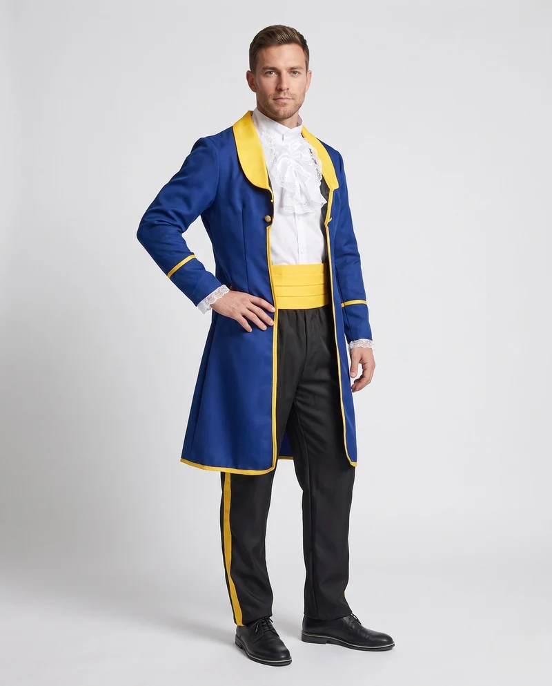 Herrenanzug als eleganter Adliger mit Frack und ausgefallener Rüschenshirt Nord Taschen