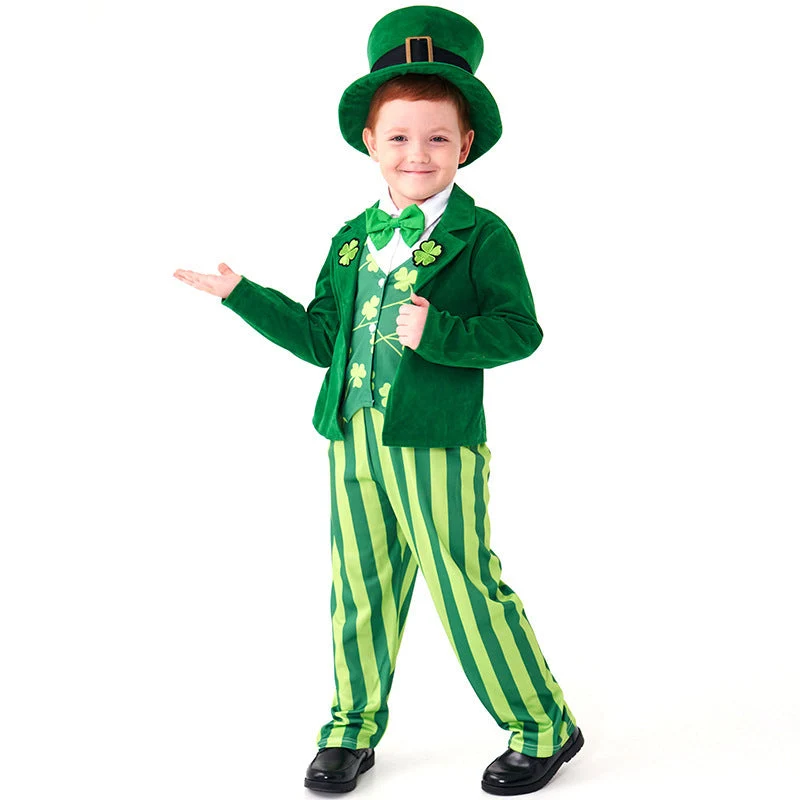 Herren-Kostüm als irischer Leprechaun mit Hut und detaillierten Akzenten Nord Taschen