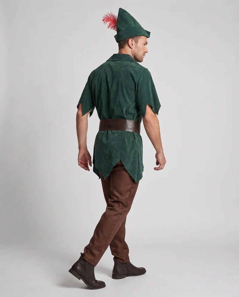 Herren Peter Pan Kostüm mit Hüftgurt und charakteristischem Hut Nord Taschen