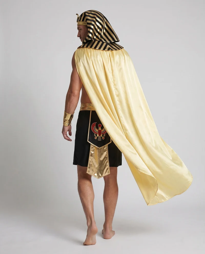 Herren Pharao Kostüm mit goldenen Akzenten und luxuriösem Umhang Nord Taschen