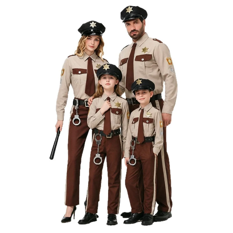 Herren Polizei Kostüm mit dekorativem Uniform und Zubehör Nord Taschen