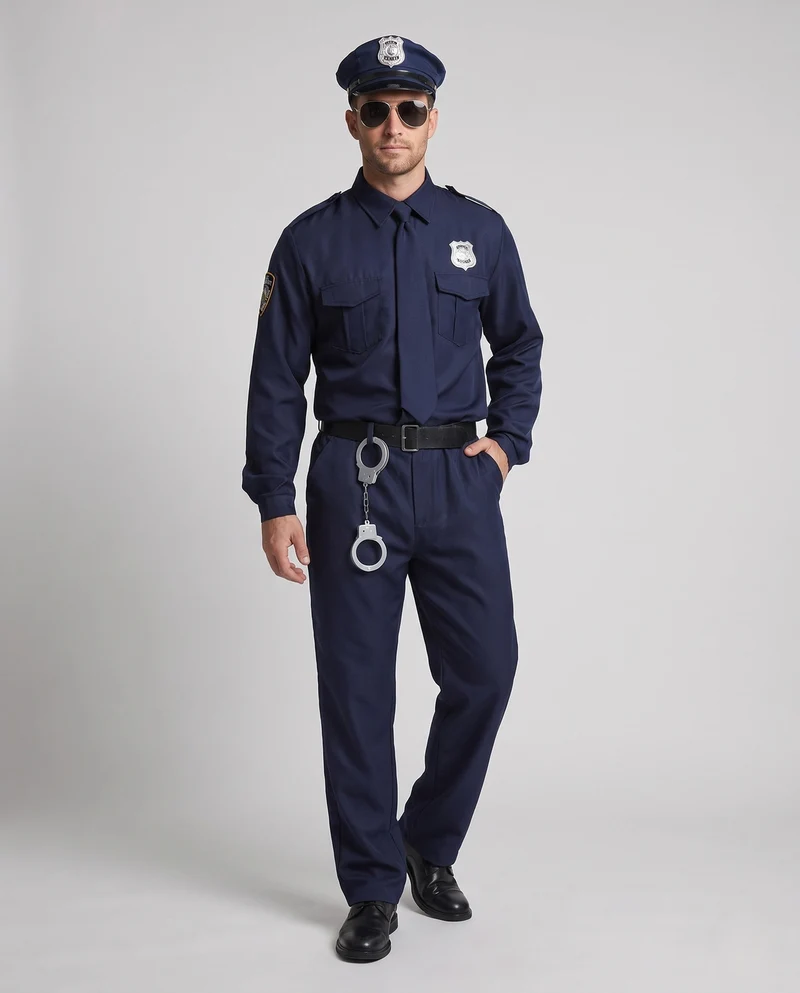 Herren-Polizeiuniform mit authentischen Details und hochwertigem Material Nord Taschen