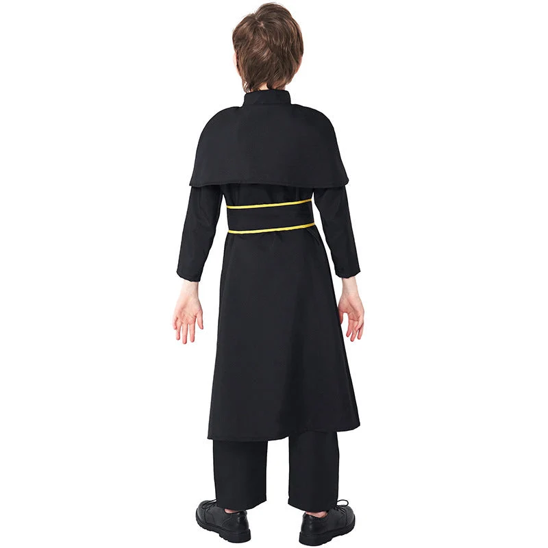Männer Priester Kostüm mit Umhang und goldenen Accessoires Nord Taschen