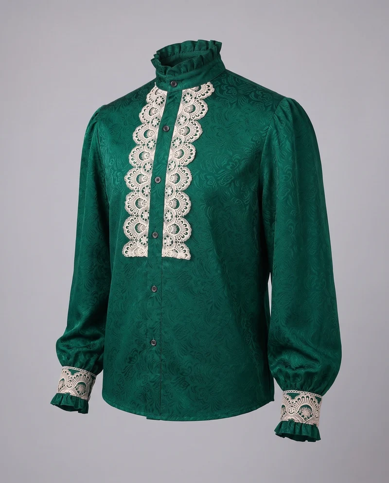Damenbluse mit Stehkragen und Raffung Nord Taschen