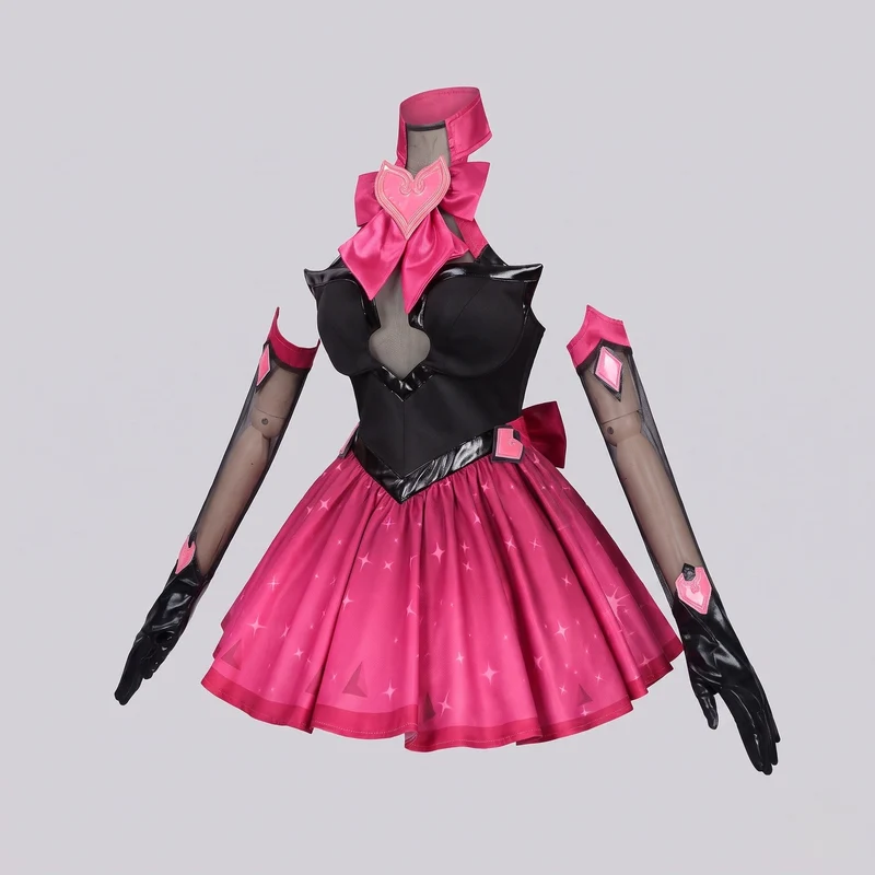 Frauen Cosplay Kleid mit herzförmigem Ausschnitt und eleganten Accessoires Nord Taschen