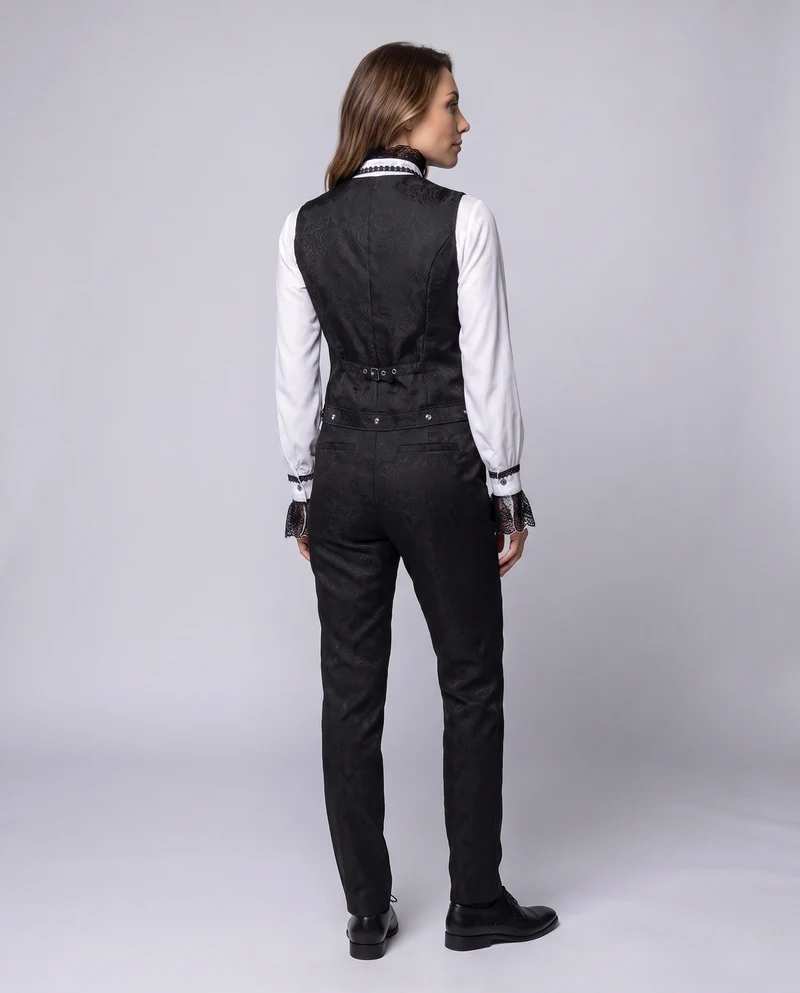 Damen Elegante Bluse mit Rüschen und Bindegürtel