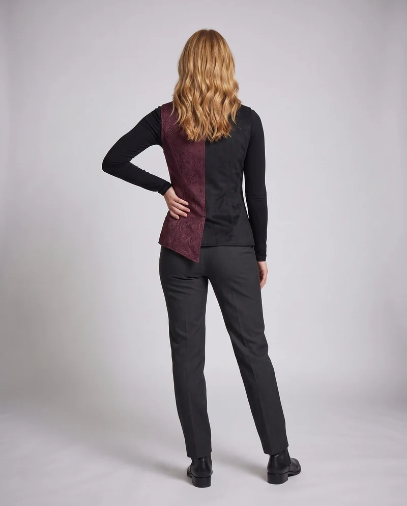 Damen Elegantes West mit Aufwendiger Stickerei Nord Taschen