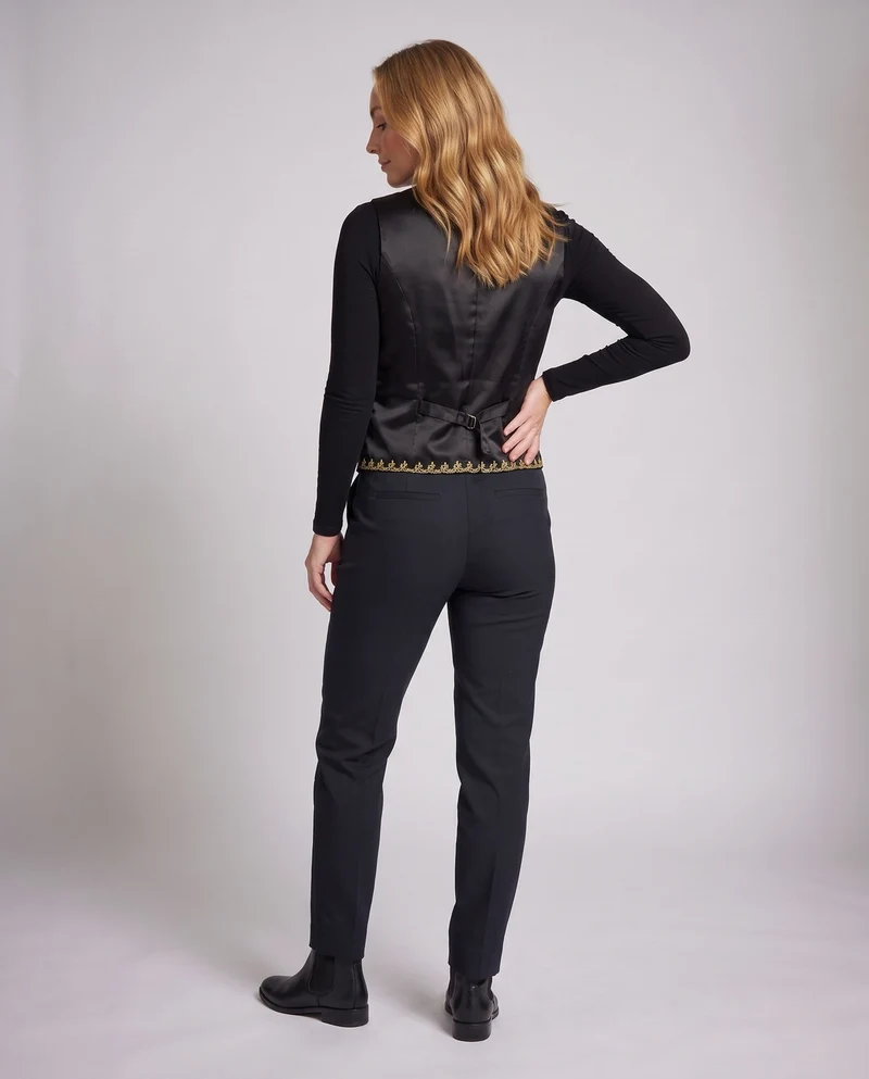 Damen elegantes Weste mit intricate goldfarbenem Muster Nord Taschen