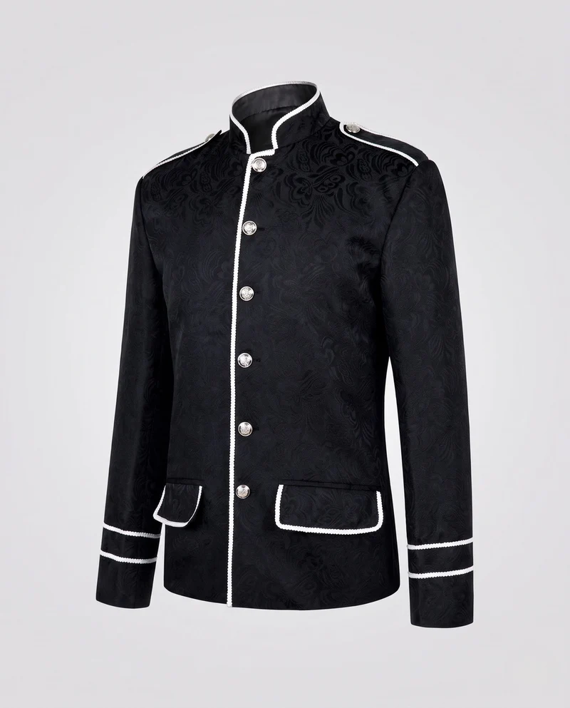 Damen Eleganter Blazer mit Floral Mustern und Metallic Akzenten Nord Taschen