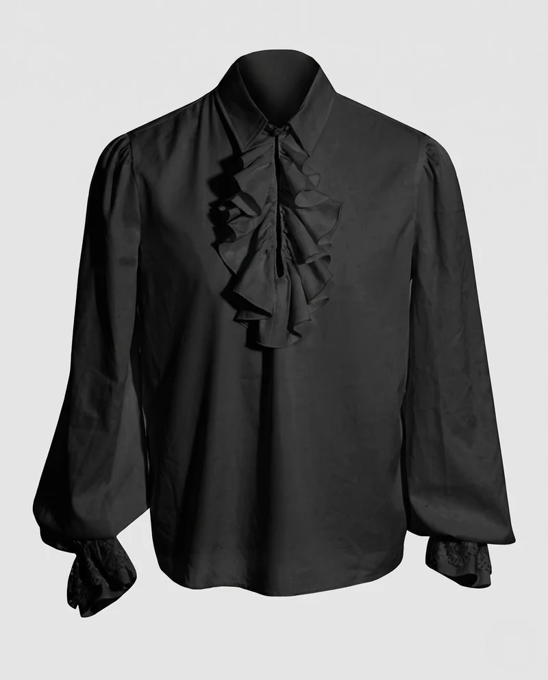Damen elegantes Rüschenshirt mit dekorativen Details Nord Taschen