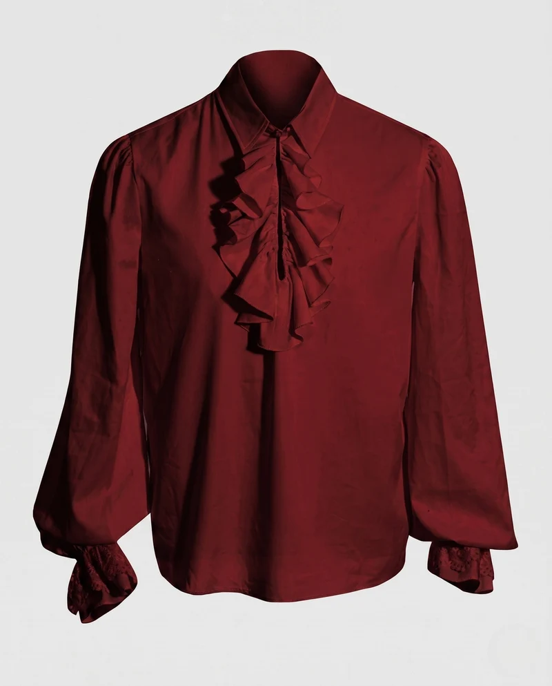 Damen elegantes Rüschenshirt mit dekorativen Details Nord Taschen