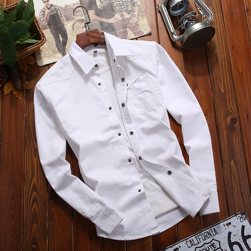 Herren Canvas-Overshirt im Worker‑Look mit Brustpattentasche und Western‑Nahtführung Nord Taschen