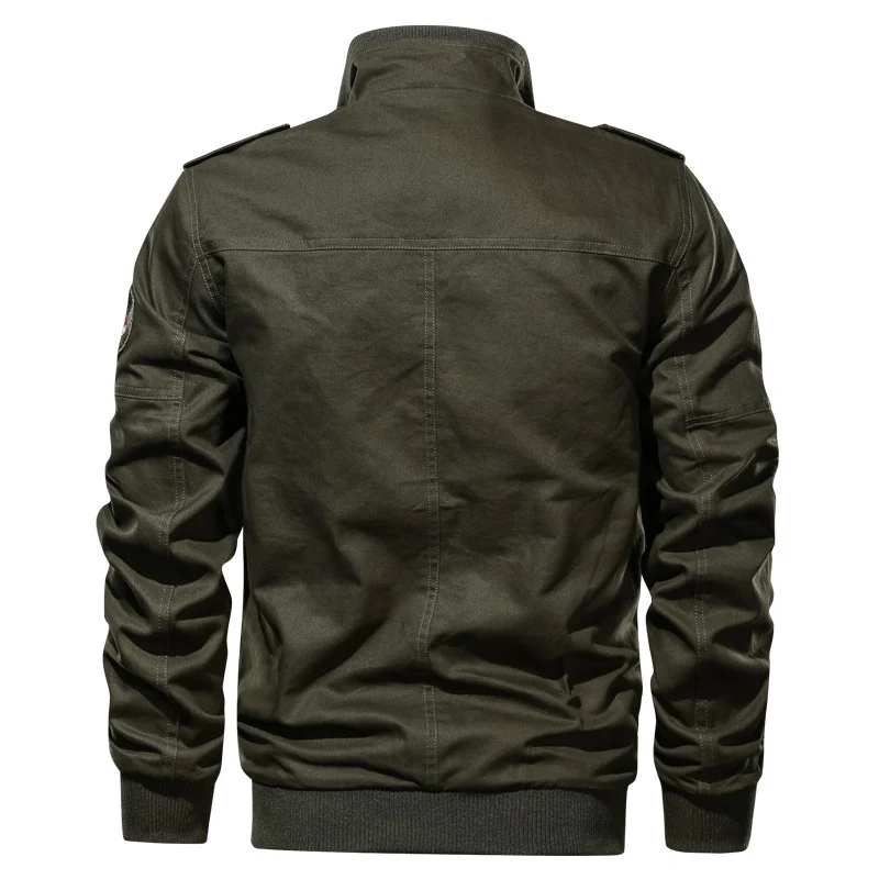 Herren Canvas-Fliegerblouson im Utility-Stil mit Epauletten und Zip-Brusttasche Nord Taschen