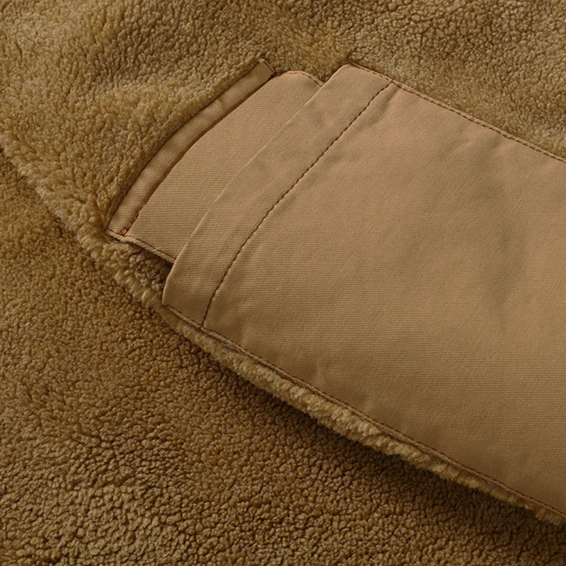 Herren Canvas-Fieldjacke mit wärmender Sherpa-Innenfutter und Utility-Taschen Nord Taschen